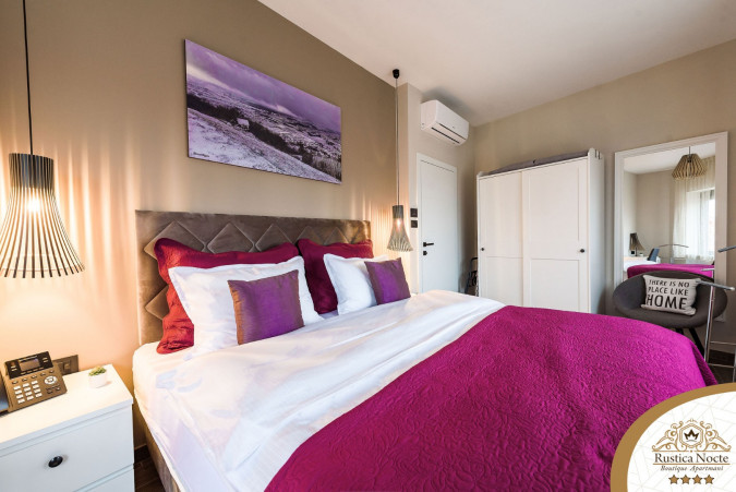 DELUXE DVOSOBAN APARTMAN S POGLEDOM NA GRAD 2, Rustica Nocte Boutique apartmani u centru Požege, Slavonija Požega