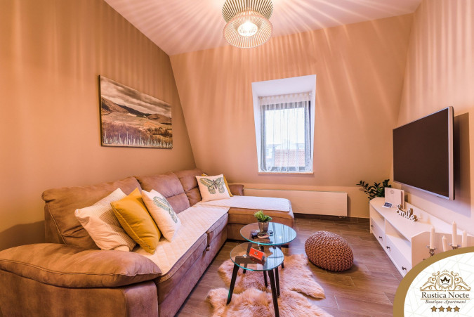 DELUXE DVOSOBAN APARTMAN S POGLEDOM NA GRAD 2, Rustica Nocte Boutique apartmani u centru Požege, Slavonija Požega