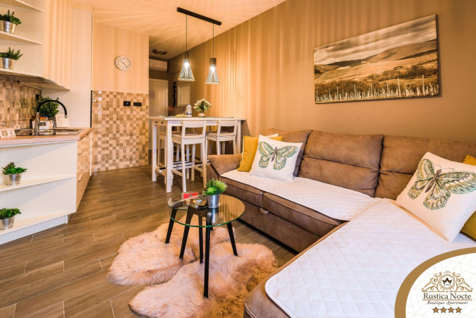DELUXE DVOSOBAN APARTMAN S POGLEDOM NA GRAD 2, Rustica Nocte Boutique apartmani u centru Požege, Slavonija Požega