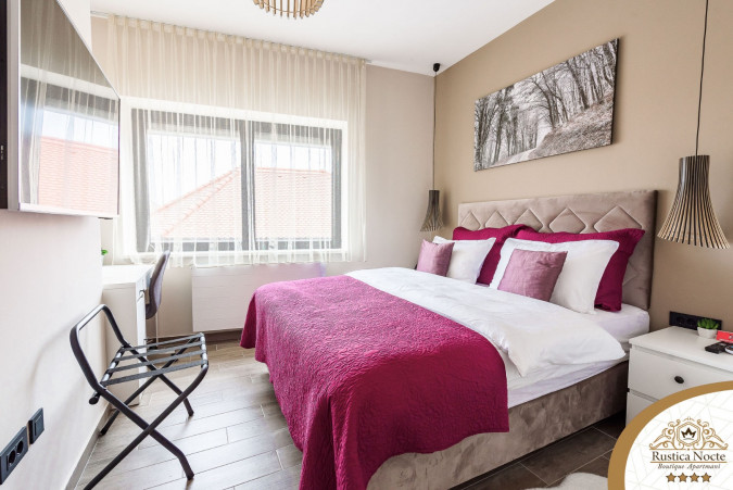 DELUXE DVOSOBAN APARTMAN S POGLEDOM NA GRAD 2, Rustica Nocte Boutique apartmani u centru Požege, Slavonija Požega